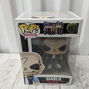 Funko Pop  103 Heroes Suicide Squad Diablo Figure - Black and White